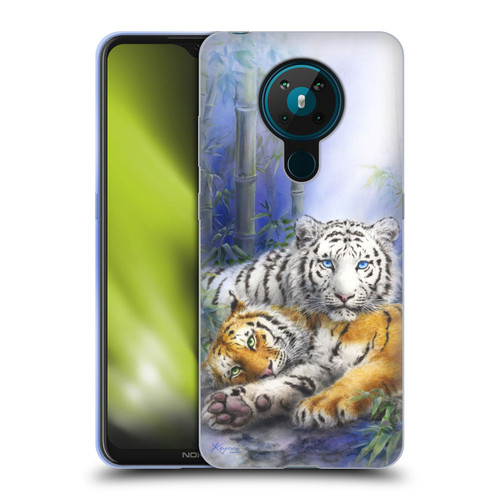 Kayomi Harai Animals And Fantasy Asian Tiger Couple Soft Gel Case for Nokia 5.3