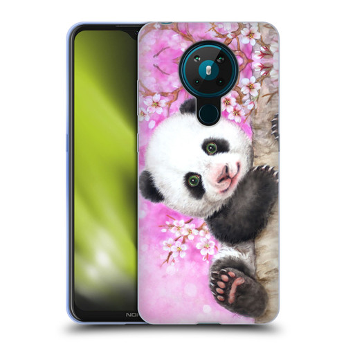 Kayomi Harai Animals And Fantasy Cherry Blossom Panda Soft Gel Case for Nokia 5.3