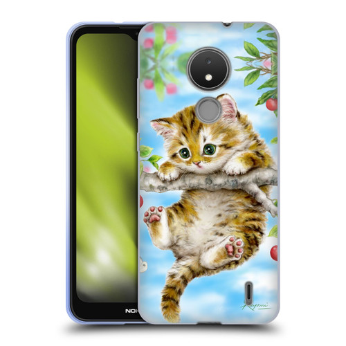 Kayomi Harai Animals And Fantasy Cherry Tree Kitten Soft Gel Case for Nokia C21