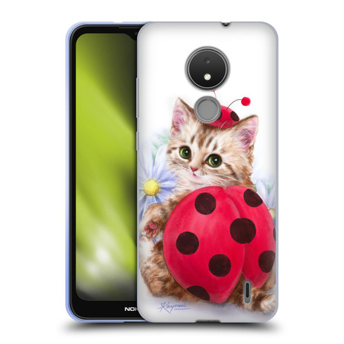 Kayomi Harai Animals And Fantasy Kitten Cat Lady Bug Soft Gel Case for Nokia C21