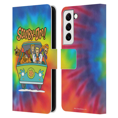Scooby-Doo Mystery Inc. Tie Dye Leather Book Wallet Case Cover For Samsung Galaxy S22 5G