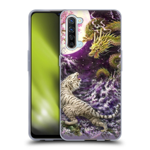 Kayomi Harai Animals And Fantasy Asian Tiger & Dragon Soft Gel Case for OPPO Find X2 Lite 5G