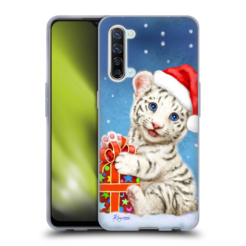 Kayomi Harai Animals And Fantasy White Tiger Christmas Gift Soft Gel Case for OPPO Find X2 Lite 5G
