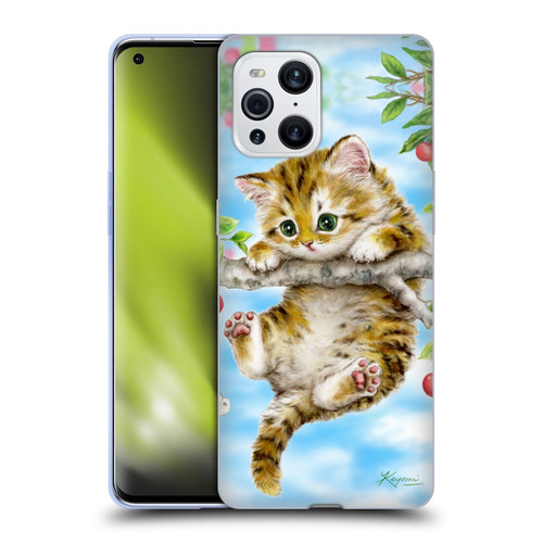 Kayomi Harai Animals And Fantasy Cherry Tree Kitten Soft Gel Case for OPPO Find X3 / Pro