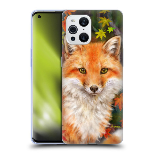 Kayomi Harai Animals And Fantasy Fox With Autumn Leaves Soft Gel Case for OPPO Find X3 / Pro