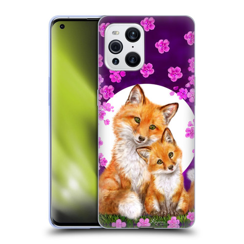 Kayomi Harai Animals And Fantasy Mother & Baby Fox Soft Gel Case for OPPO Find X3 / Pro