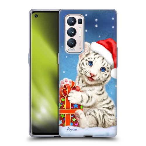 Kayomi Harai Animals And Fantasy White Tiger Christmas Gift Soft Gel Case for OPPO Find X3 Neo / Reno5 Pro+ 5G