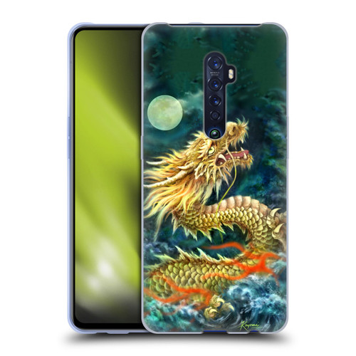 Kayomi Harai Animals And Fantasy Asian Dragon In The Moon Soft Gel Case for OPPO Reno 2