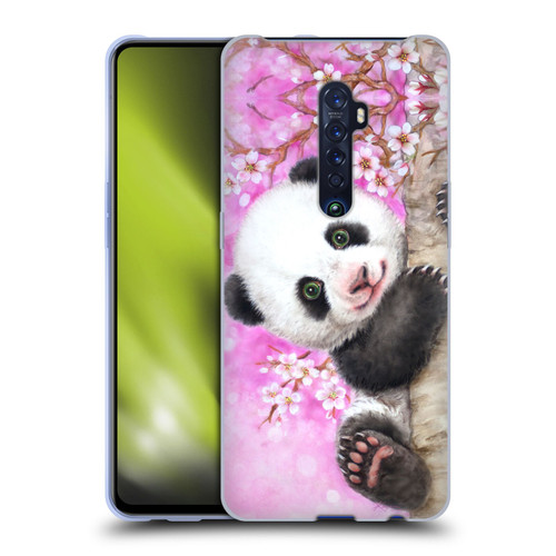 Kayomi Harai Animals And Fantasy Cherry Blossom Panda Soft Gel Case for OPPO Reno 2