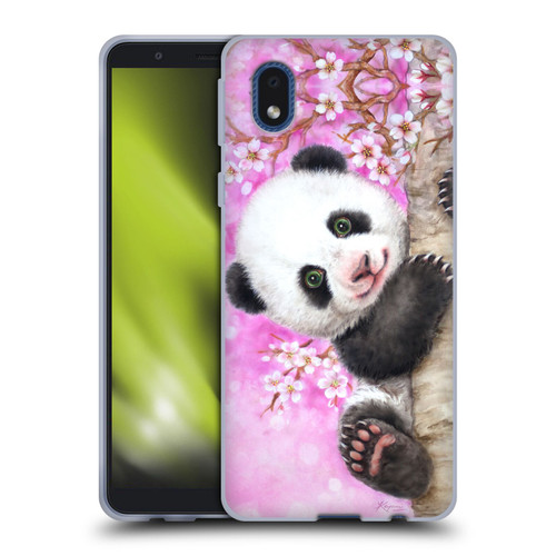 Kayomi Harai Animals And Fantasy Cherry Blossom Panda Soft Gel Case for Samsung Galaxy A01 Core (2020)