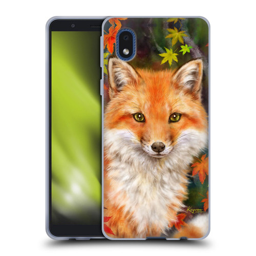 Kayomi Harai Animals And Fantasy Fox With Autumn Leaves Soft Gel Case for Samsung Galaxy A01 Core (2020)