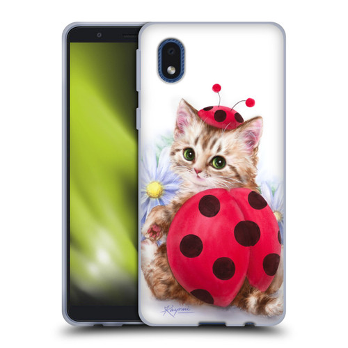 Kayomi Harai Animals And Fantasy Kitten Cat Lady Bug Soft Gel Case for Samsung Galaxy A01 Core (2020)