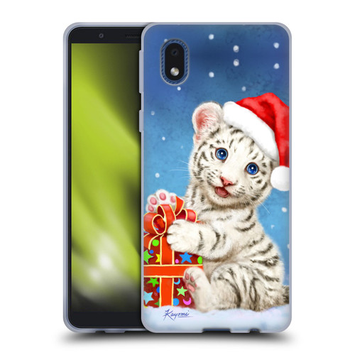 Kayomi Harai Animals And Fantasy White Tiger Christmas Gift Soft Gel Case for Samsung Galaxy A01 Core (2020)