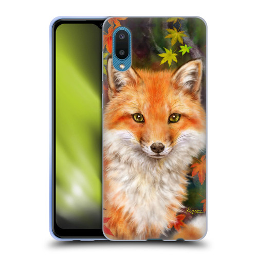 Kayomi Harai Animals And Fantasy Fox With Autumn Leaves Soft Gel Case for Samsung Galaxy A02/M02 (2021)