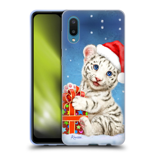 Kayomi Harai Animals And Fantasy White Tiger Christmas Gift Soft Gel Case for Samsung Galaxy A02/M02 (2021)