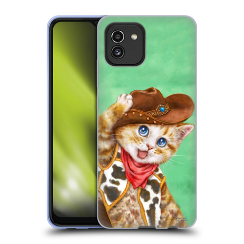 Kayomi Harai Animals And Fantasy Cowboy Kitten Soft Gel Case for Samsung Galaxy A03 (2021)