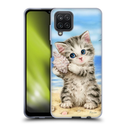 Kayomi Harai Animals And Fantasy Seashell Kitten At Beach Soft Gel Case for Samsung Galaxy A12 (2020)