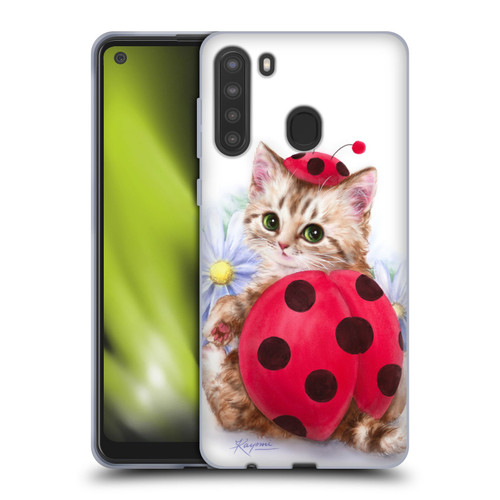 Kayomi Harai Animals And Fantasy Kitten Cat Lady Bug Soft Gel Case for Samsung Galaxy A21 (2020)