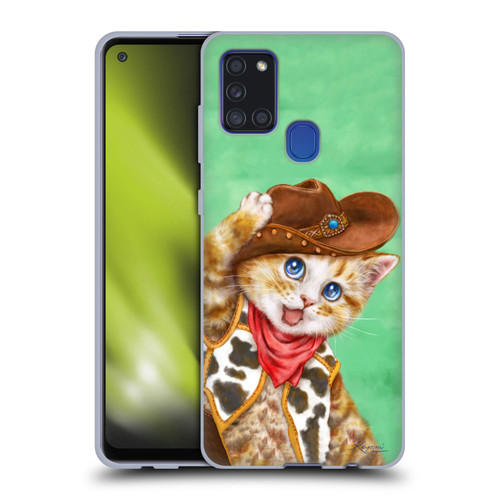 Kayomi Harai Animals And Fantasy Cowboy Kitten Soft Gel Case for Samsung Galaxy A21s (2020)