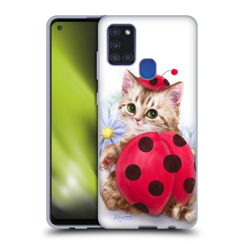 Kayomi Harai Animals And Fantasy Kitten Cat Lady Bug Soft Gel Case for Samsung Galaxy A21s (2020)
