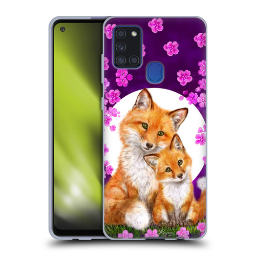 Kayomi Harai Animals And Fantasy Mother & Baby Fox Soft Gel Case for Samsung Galaxy A21s (2020)