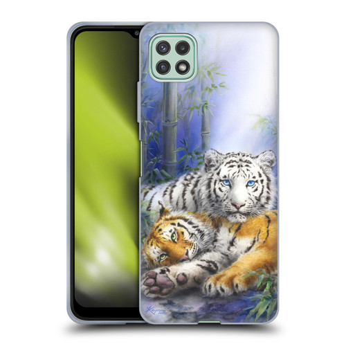 Kayomi Harai Animals And Fantasy Asian Tiger Couple Soft Gel Case for Samsung Galaxy A22 5G / F42 5G (2021)