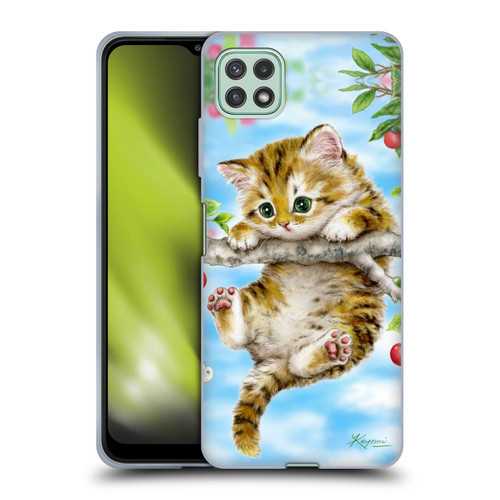 Kayomi Harai Animals And Fantasy Cherry Tree Kitten Soft Gel Case for Samsung Galaxy A22 5G / F42 5G (2021)