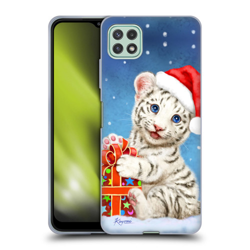 Kayomi Harai Animals And Fantasy White Tiger Christmas Gift Soft Gel Case for Samsung Galaxy A22 5G / F42 5G (2021)