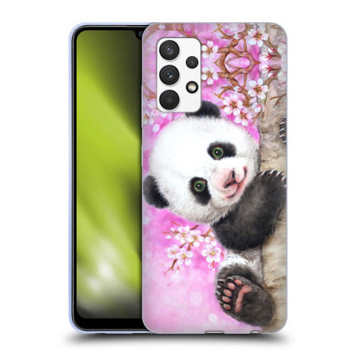 Kayomi Harai Animals And Fantasy Cherry Blossom Panda Soft Gel Case for Samsung Galaxy A32 (2021)