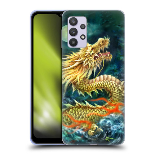 Kayomi Harai Animals And Fantasy Asian Dragon In The Moon Soft Gel Case for Samsung Galaxy A32 5G / M32 5G (2021)