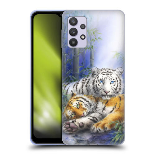 Kayomi Harai Animals And Fantasy Asian Tiger Couple Soft Gel Case for Samsung Galaxy A32 5G / M32 5G (2021)