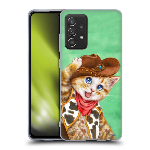 Kayomi Harai Animals And Fantasy Cowboy Kitten Soft Gel Case for Samsung Galaxy A52 / A52s / 5G (2021)