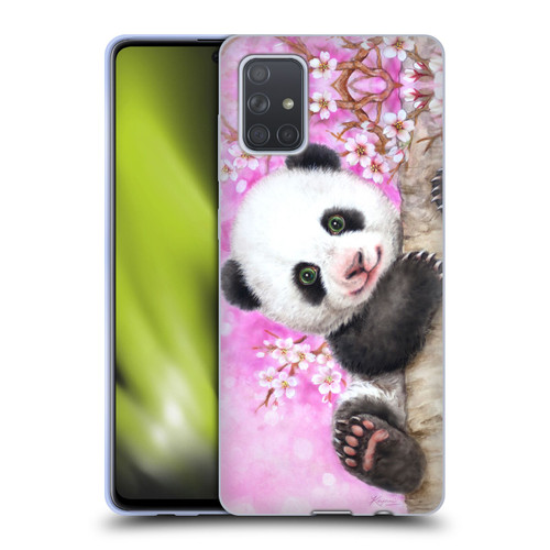 Kayomi Harai Animals And Fantasy Cherry Blossom Panda Soft Gel Case for Samsung Galaxy A71 (2019)