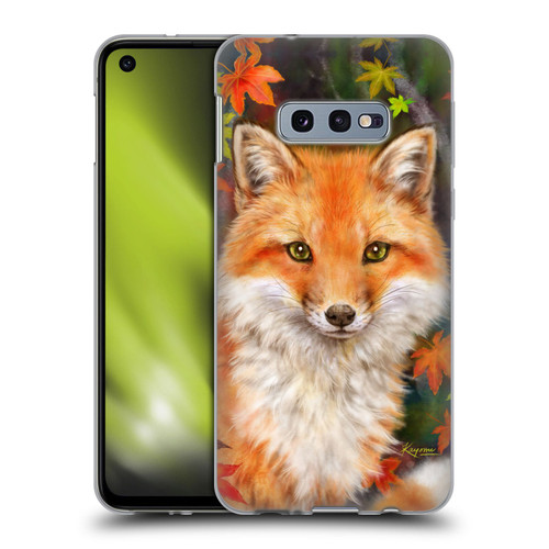 Kayomi Harai Animals And Fantasy Fox With Autumn Leaves Soft Gel Case for Samsung Galaxy S10e