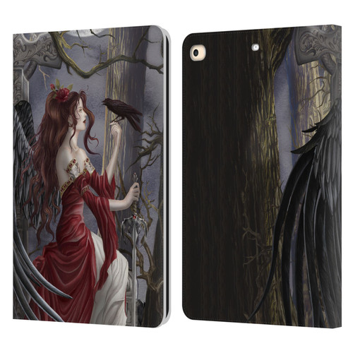 Nene Thomas Deep Forest Dark Angel Fairy With Raven Leather Book Wallet Case Cover For Apple iPad 9.7 2017 / iPad 9.7 2018