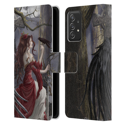 Nene Thomas Deep Forest Dark Angel Fairy With Raven Leather Book Wallet Case Cover For Samsung Galaxy A53 5G (2022)