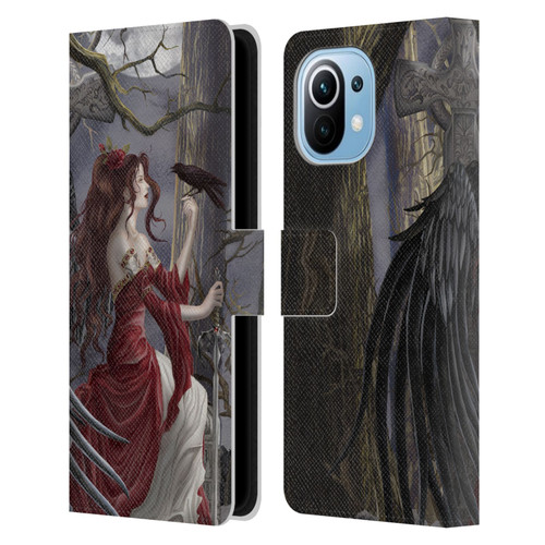 Nene Thomas Deep Forest Dark Angel Fairy With Raven Leather Book Wallet Case Cover For Xiaomi Mi 11