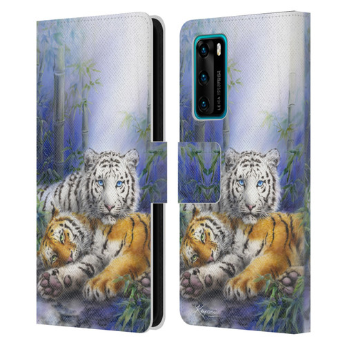 Kayomi Harai Animals And Fantasy Asian Tiger Couple Leather Book Wallet Case Cover For Huawei P40 5G