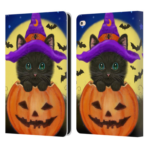 Kayomi Harai Animals And Fantasy Halloween With Cat Leather Book Wallet Case Cover For Apple iPad Air 2 (2014)