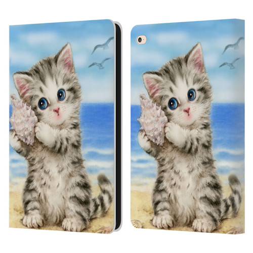 Kayomi Harai Animals And Fantasy Seashell Kitten At Beach Leather Book Wallet Case Cover For Apple iPad Air 2 (2014)