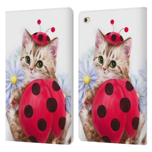 Kayomi Harai Animals And Fantasy Kitten Cat Lady Bug Leather Book Wallet Case Cover For Apple iPad mini 4
