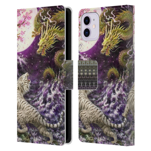 Kayomi Harai Animals And Fantasy Asian Tiger & Dragon Leather Book Wallet Case Cover For Apple iPhone 11