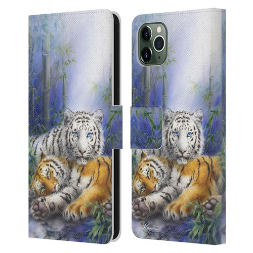 Kayomi Harai Animals And Fantasy Asian Tiger Couple Leather Book Wallet Case Cover For Apple iPhone 11 Pro Max