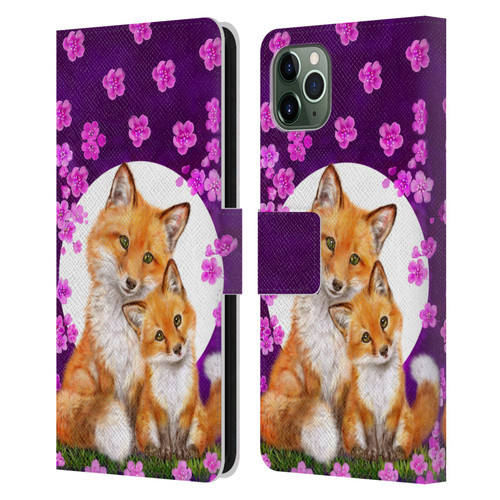 Kayomi Harai Animals And Fantasy Mother & Baby Fox Leather Book Wallet Case Cover For Apple iPhone 11 Pro Max