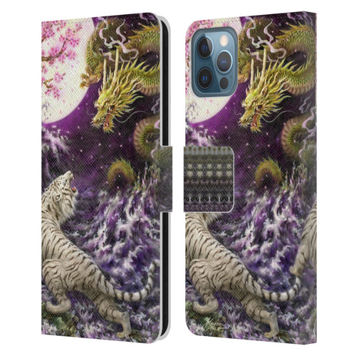 Kayomi Harai Animals And Fantasy Asian Tiger & Dragon Leather Book Wallet Case Cover For Apple iPhone 12 / iPhone 12 Pro