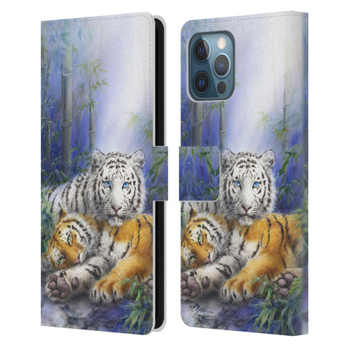 Kayomi Harai Animals And Fantasy Asian Tiger Couple Leather Book Wallet Case Cover For Apple iPhone 12 Pro Max