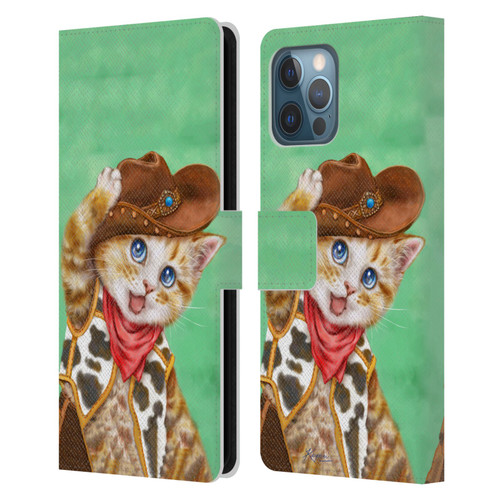 Kayomi Harai Animals And Fantasy Cowboy Kitten Leather Book Wallet Case Cover For Apple iPhone 12 Pro Max