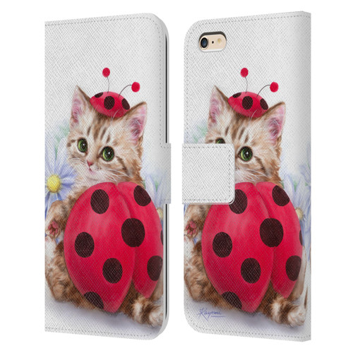 Kayomi Harai Animals And Fantasy Kitten Cat Lady Bug Leather Book Wallet Case Cover For Apple iPhone 6 Plus / iPhone 6s Plus