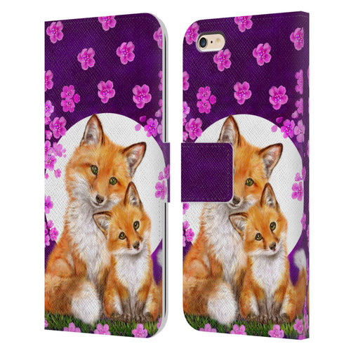 Kayomi Harai Animals And Fantasy Mother & Baby Fox Leather Book Wallet Case Cover For Apple iPhone 6 Plus / iPhone 6s Plus
