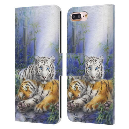 Kayomi Harai Animals And Fantasy Asian Tiger Couple Leather Book Wallet Case Cover For Apple iPhone 7 Plus / iPhone 8 Plus